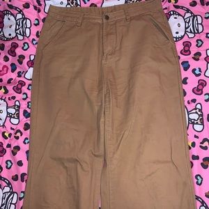 ADJUSTABLE ANKLE KHAKI PANTS